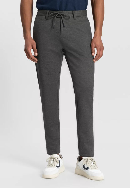 DSTREZZED Lancaster Pattern Sweat Tapered Jogger - Grey Melange