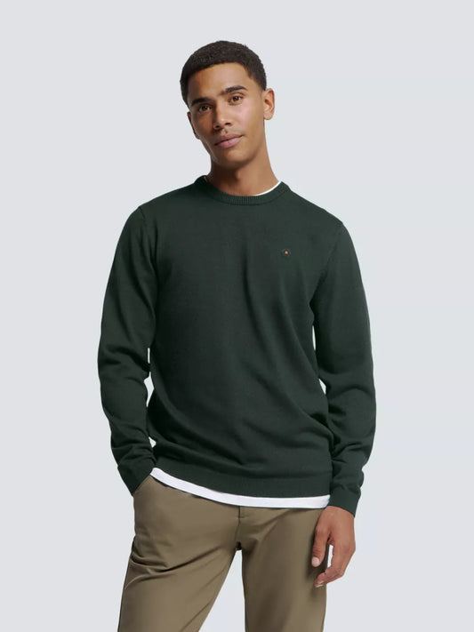 NO EXCESS Pullover Crewneck - Army Groen