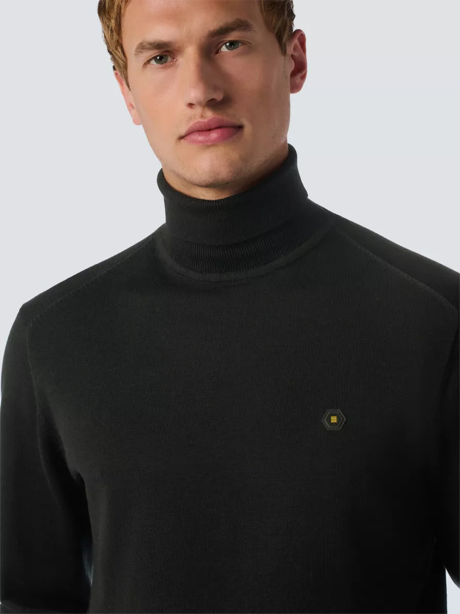 NO EXCESS Pullover Rollneck - Zwart