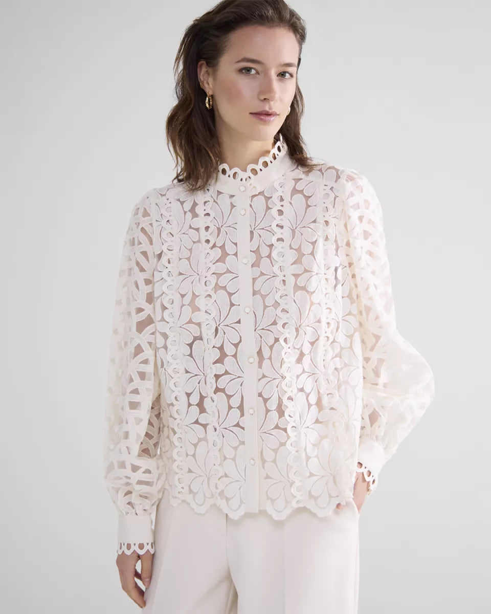 SUMMUM Blouse Lace Organza