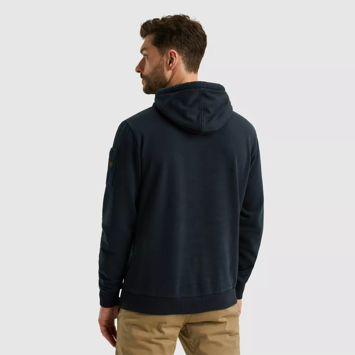 PME-LEGEND Hooded Soft Terry Brushed - Dk. Blauw