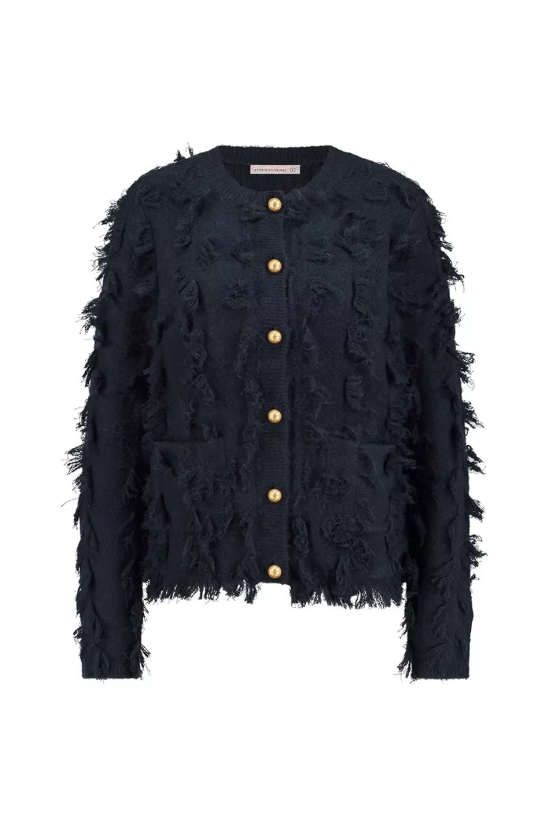 STUDIO ANNELOES Anka Fringe Cardigan