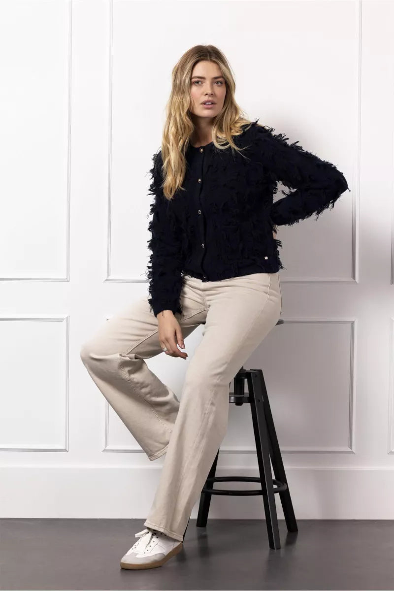 STUDIO ANNELOES Anka Fringe Cardigan