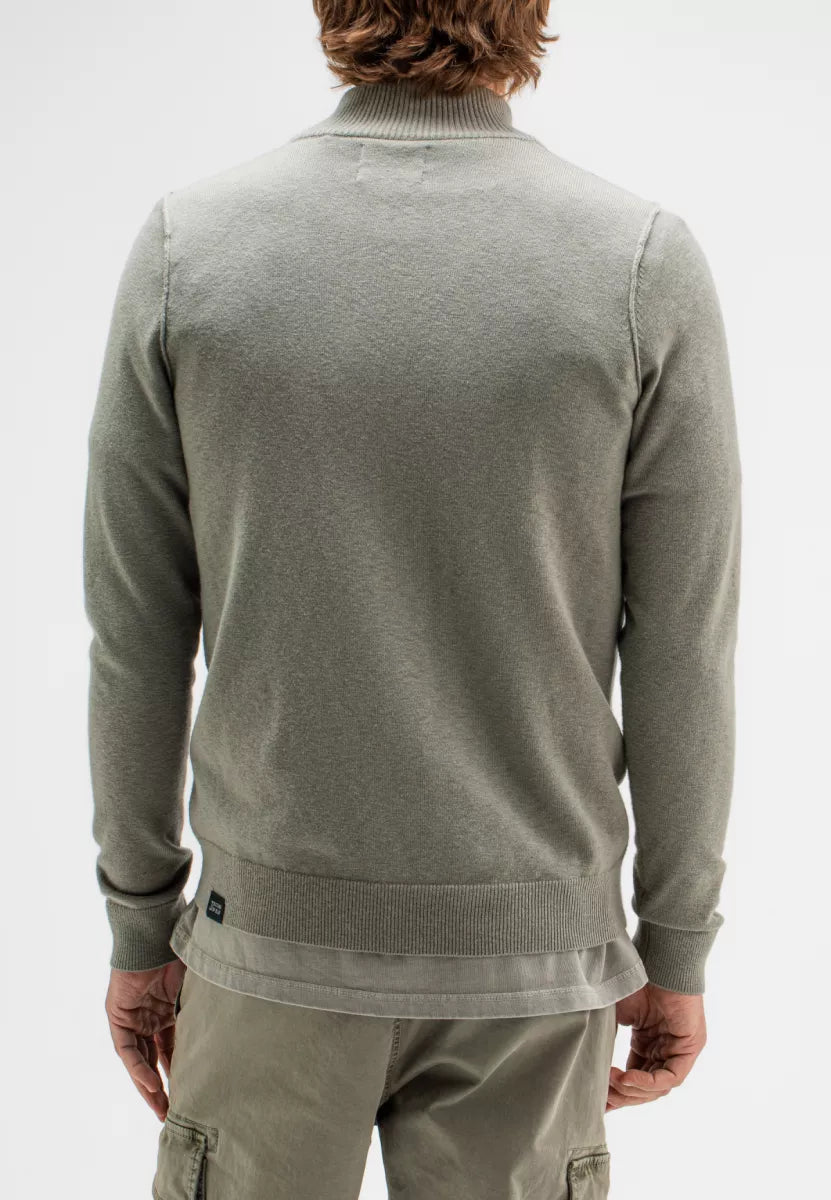 BUTCHER OF BLUE Clifden Halfzip - Granite Green