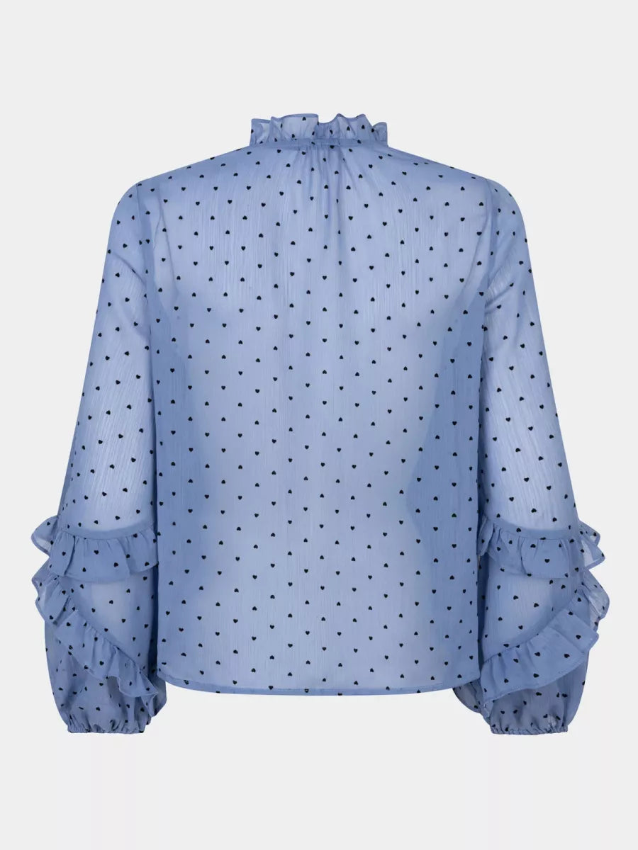 Ydence Nola Blouse - Soft Blue