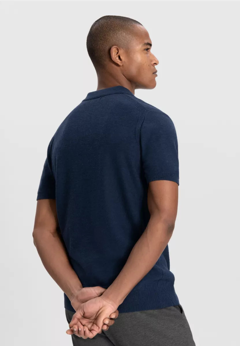 DSTREZZED Mercury Short Sleeve Polo - Dk. Navy