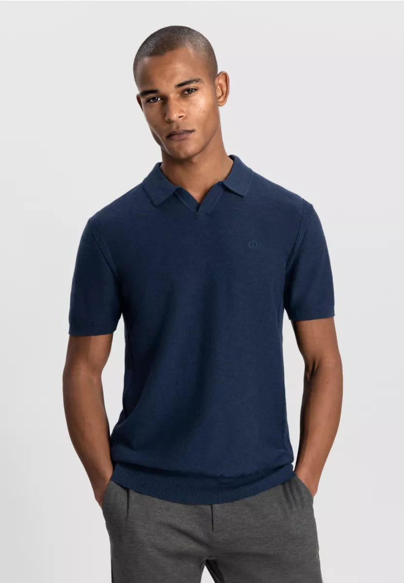 DSTREZZED Mercury Short Sleeve Polo - Dk. Navy