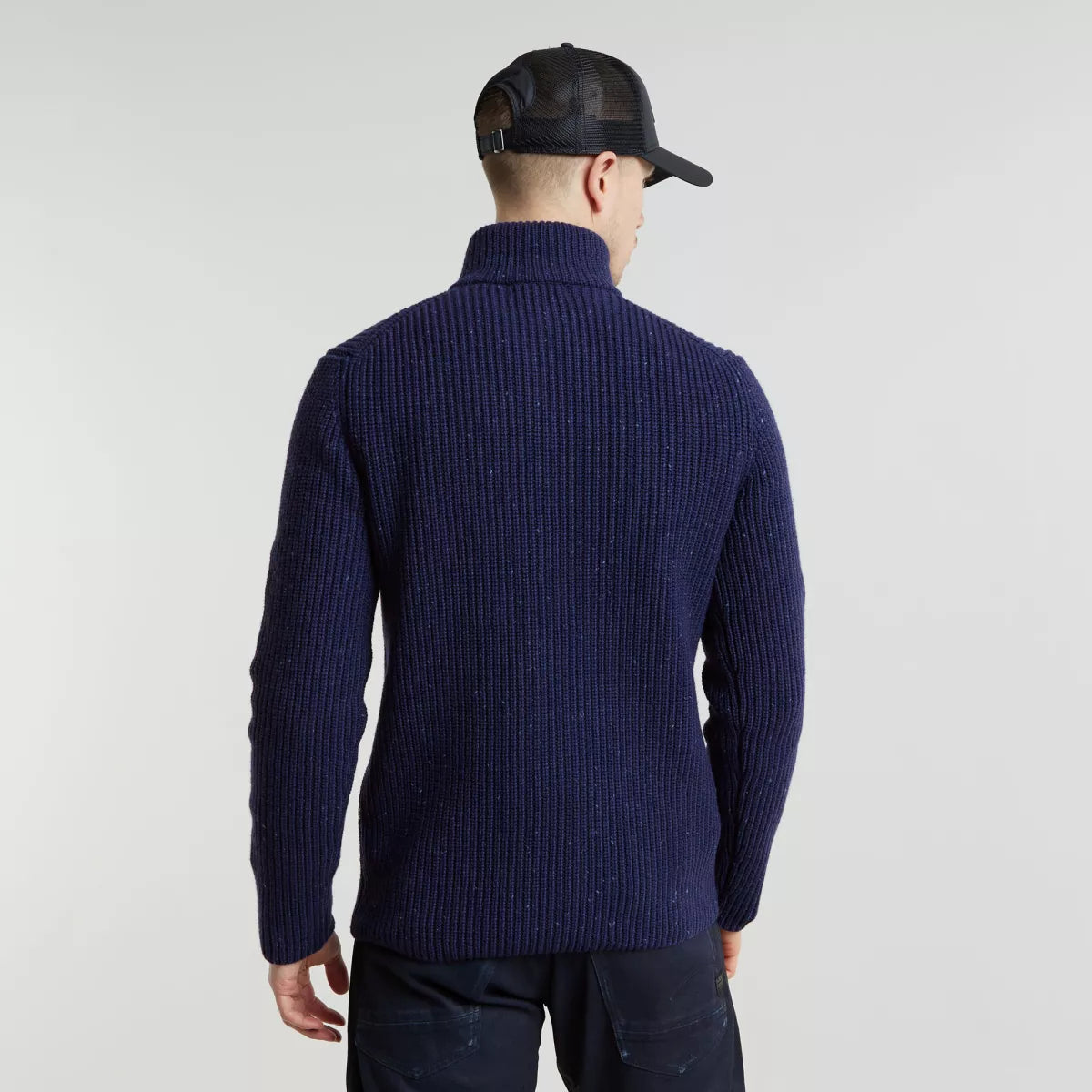 G-STAR Double Collar Skipper knit - Imperial Blue