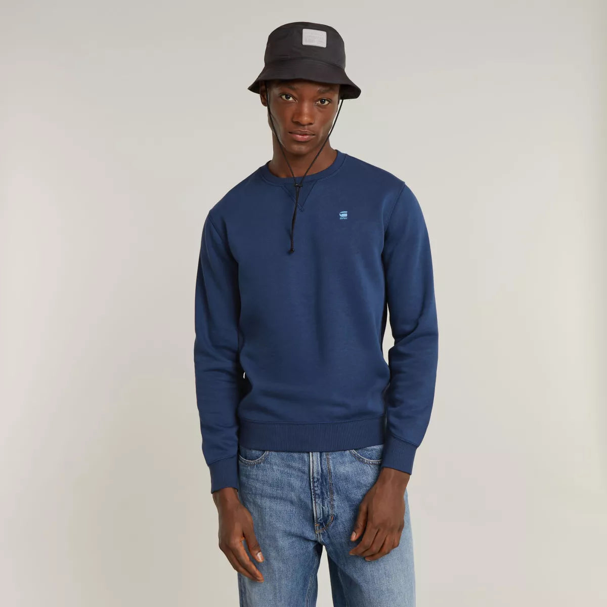 G-STAR Premium Core Sweat - Dark Sea Blue