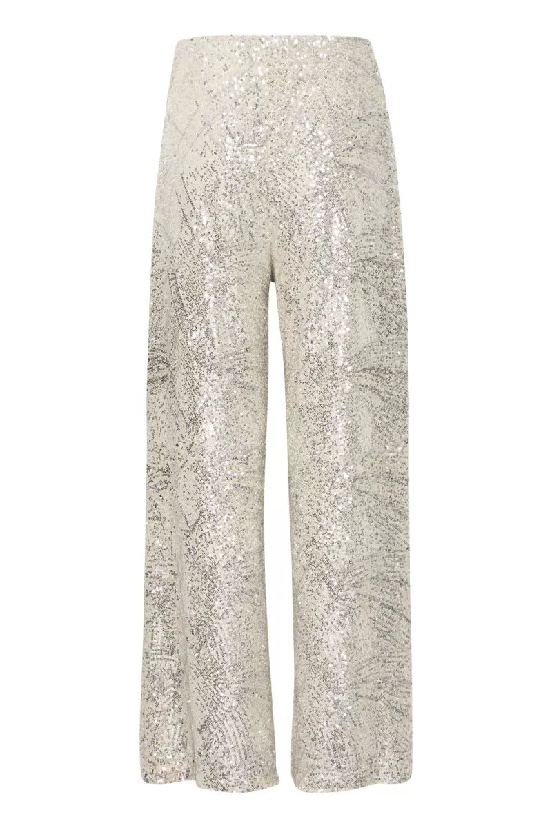 ICHI Fauca Frosted Almond Trousers