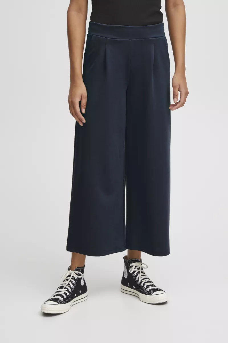 ICHI Kate Pant Cropped - Blauw