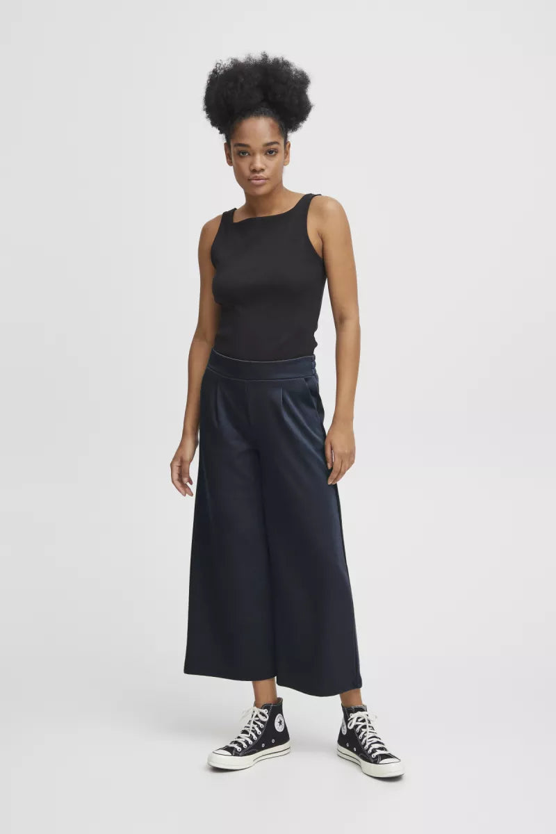 ICHI Kate Pant Cropped - Blauw