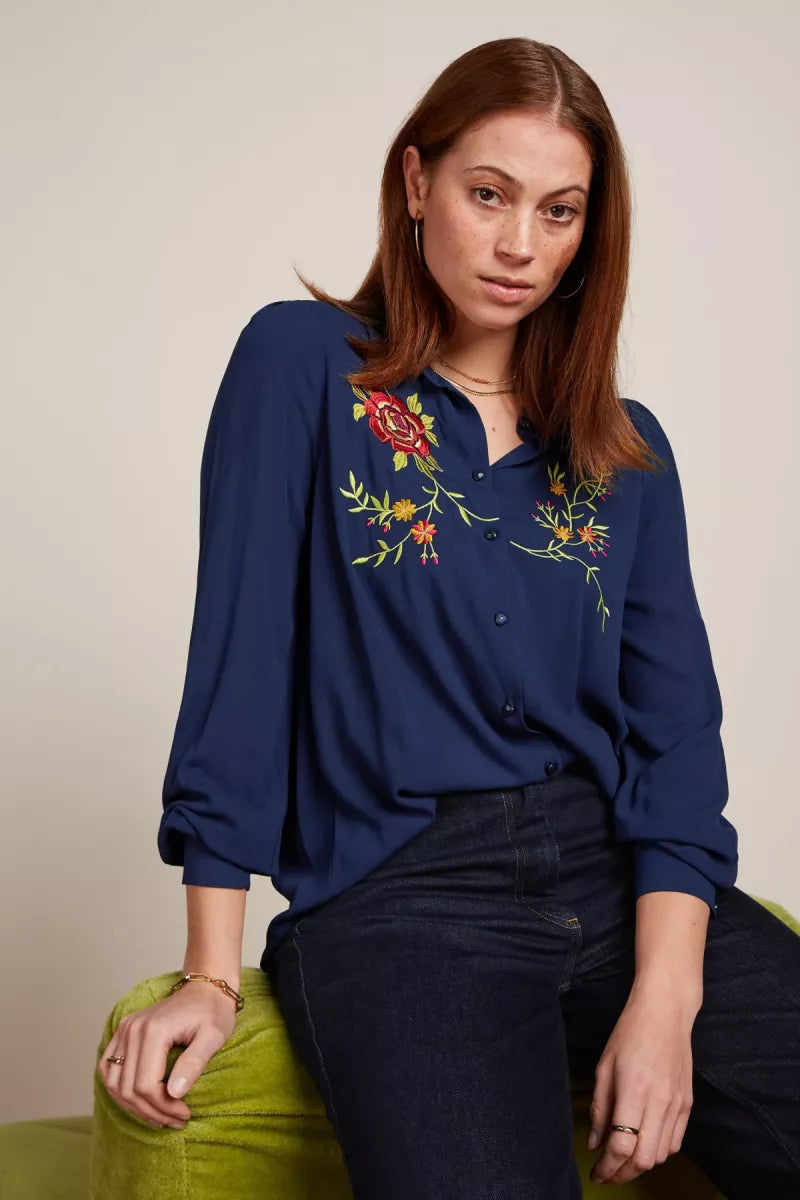 KING LOUIE Maisie Blouse - Donkerblauw