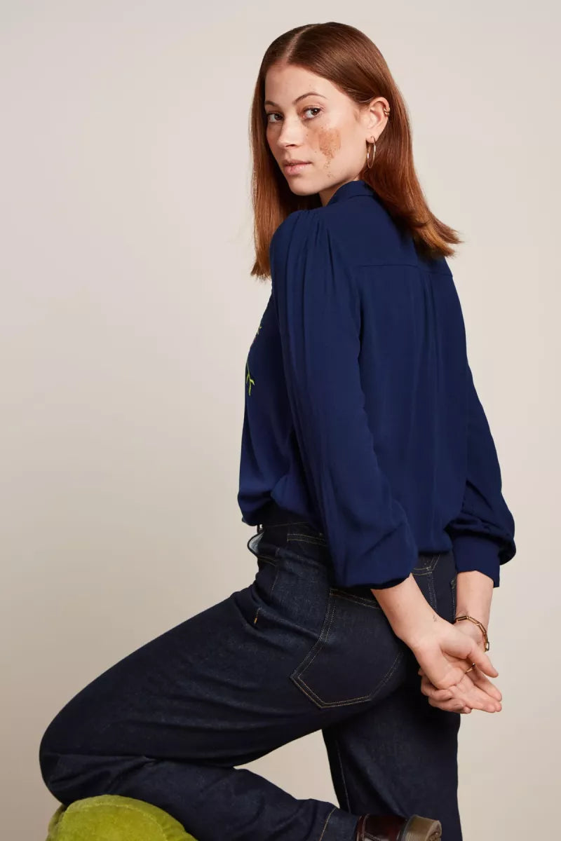 KING LOUIE Maisie Blouse - Donkerblauw