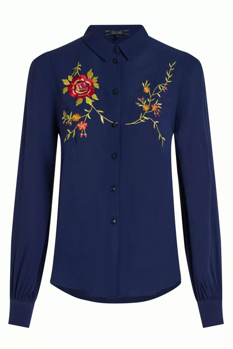 KING LOUIE Maisie Blouse - Donkerblauw