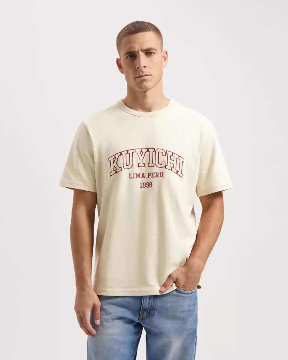 KUYICHI Liam Heavyweight Signature Tee - Solid Oatmilk