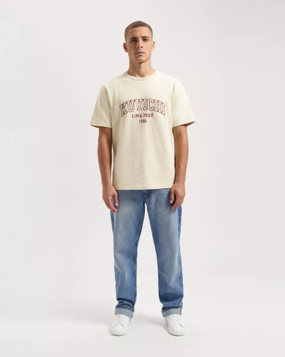 KUYICHI Liam Heavyweight Signature Tee - Solid Oatmilk