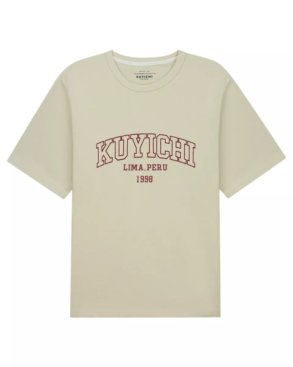 KUYICHI Liam Heavyweight Signature Tee - Solid Oatmilk