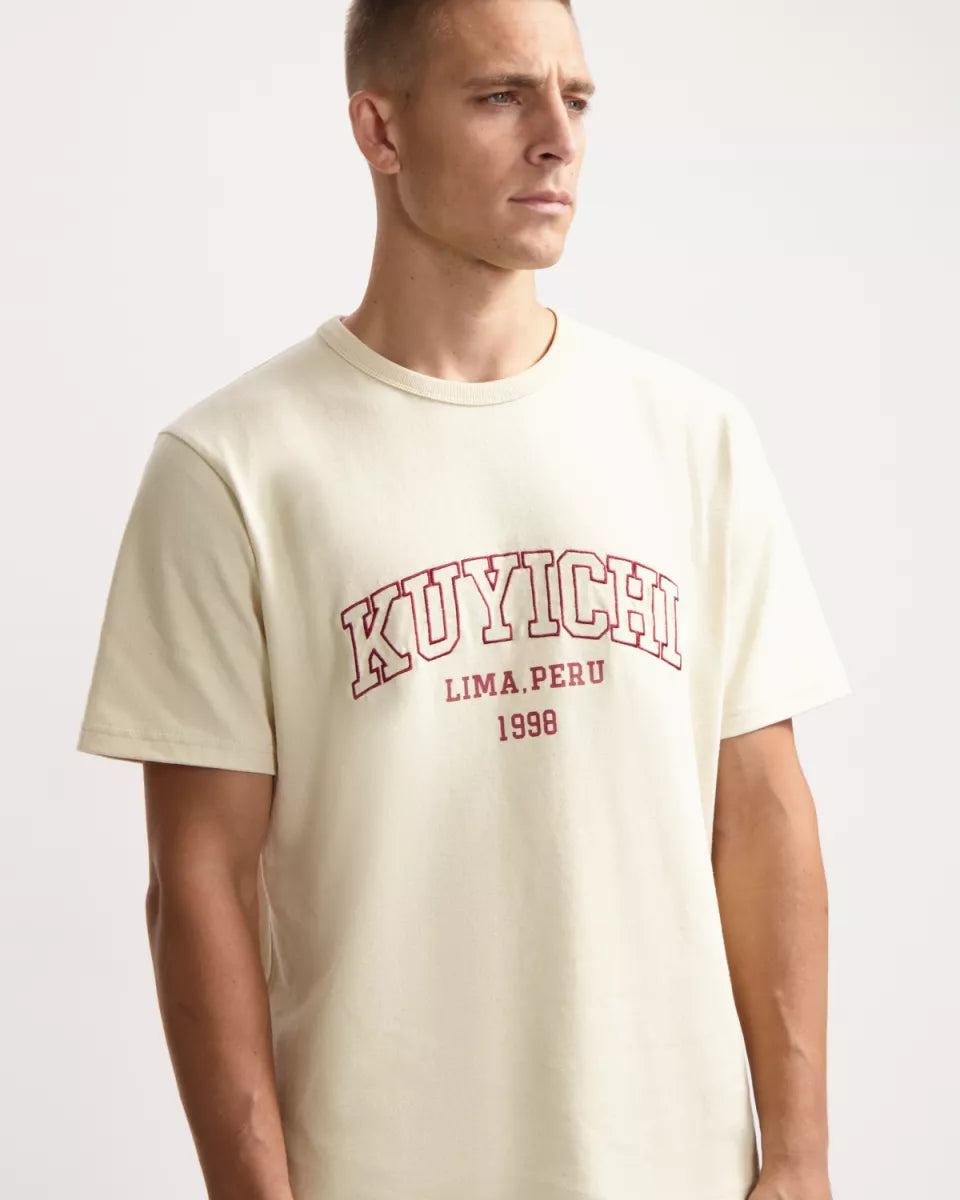 KUYICHI Liam Heavyweight Signature Tee - Solid Oatmilk