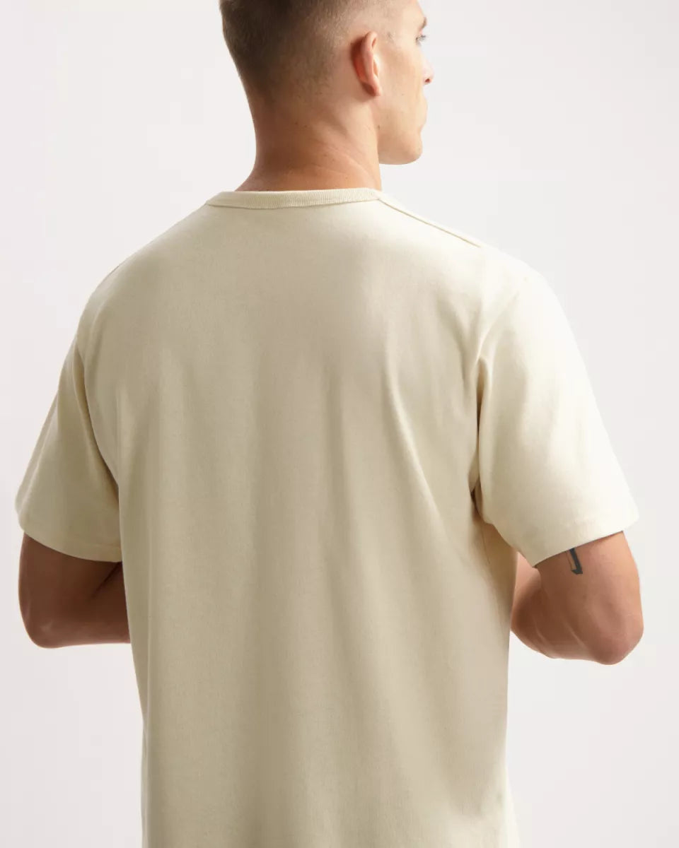 KUYICHI Liam Heavyweight Signature Tee - Solid Oatmilk