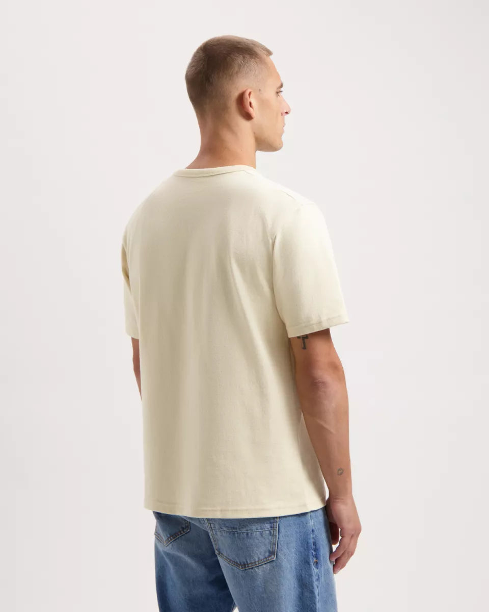 KUYICHI Liam Heavyweight Signature Tee - Solid Oatmilk