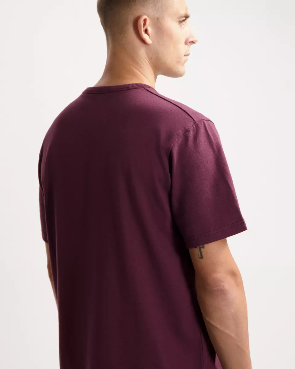 KUYICHI Liam Heavyweight Signature Tee - Wine Red