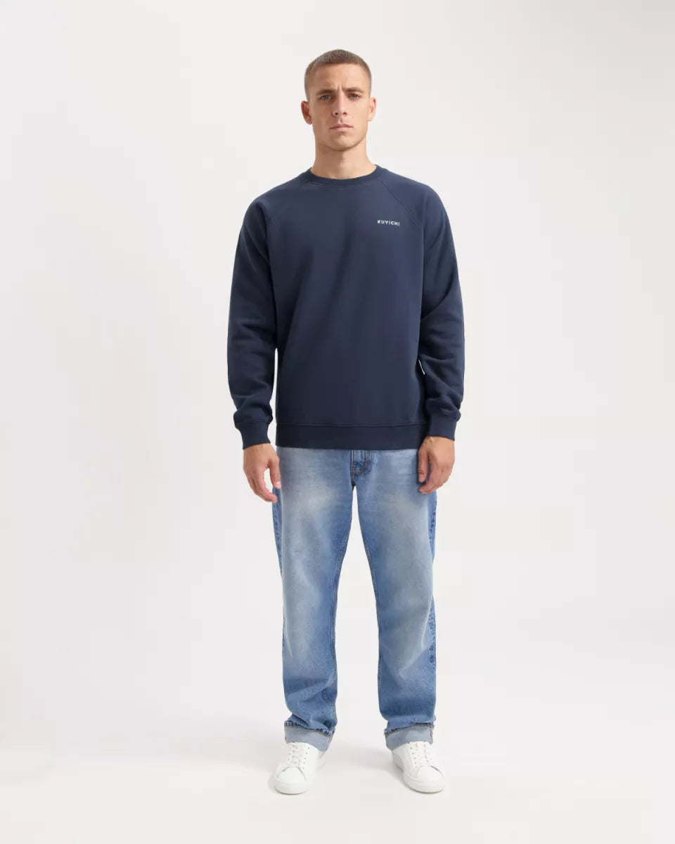 KUYICHI Randy Raglan Sweater - Dark Blue