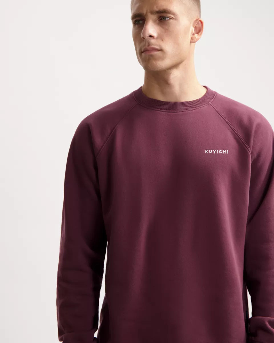 KUYICHI Randy Raglan Sweater - Wine Red