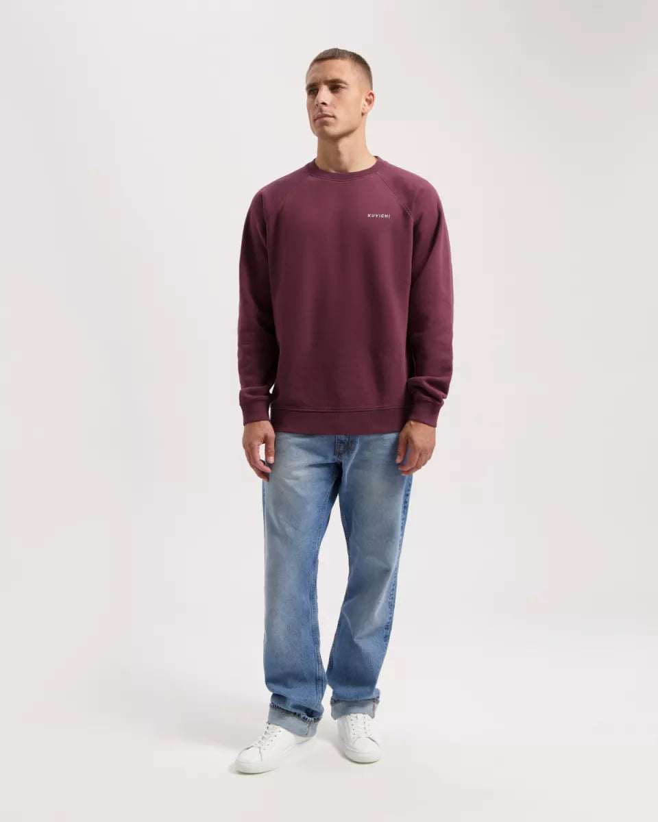 KUYICHI Randy Raglan Sweater - Wine Red