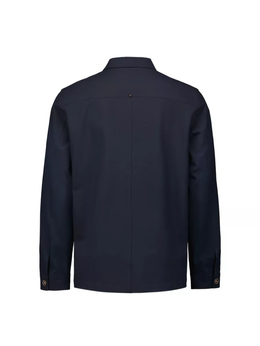 NO EXCESS Overshirt Zip Closure Stretch