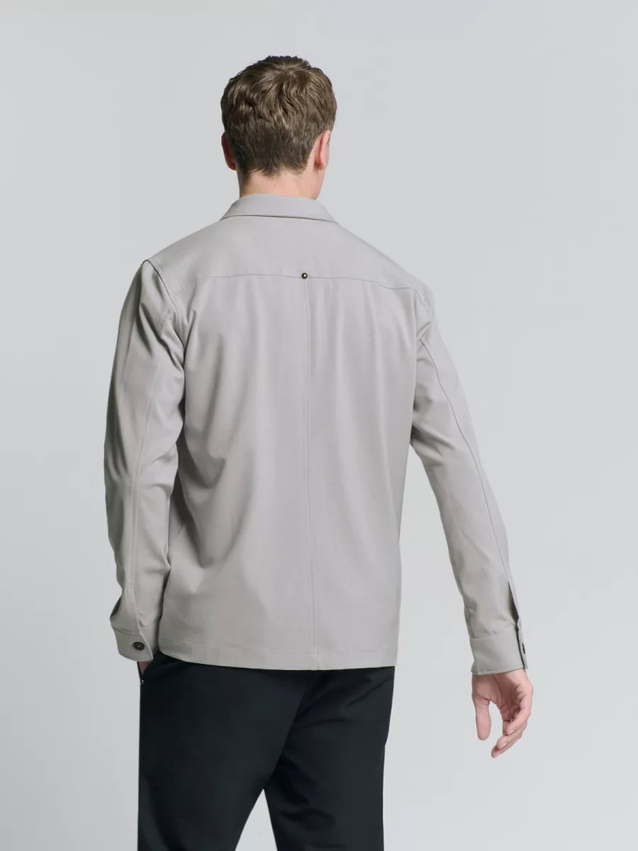 NO EXCESS Overshirt Zip Closure Stretch