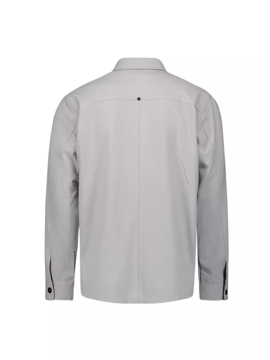 NO EXCESS Overshirt Zip Closure Stretch