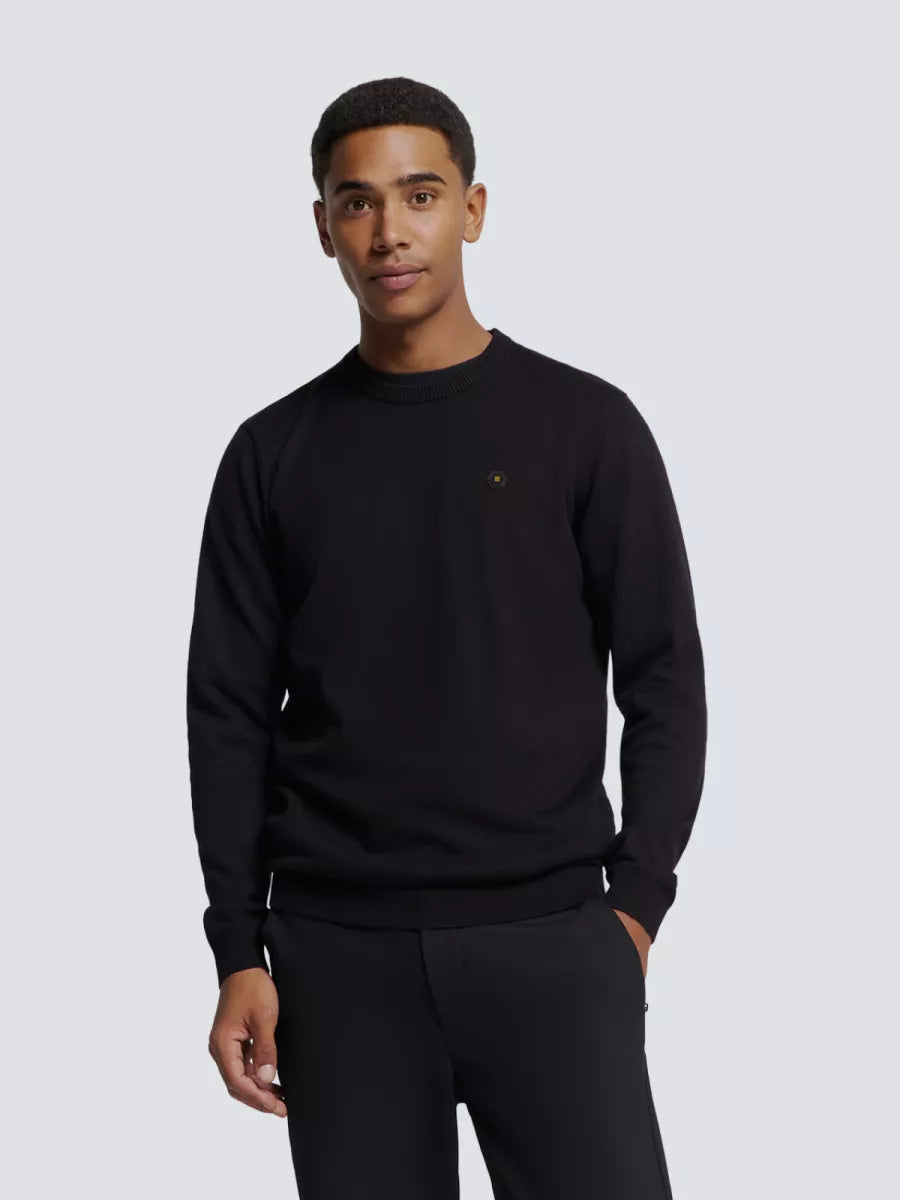 NO EXCESS Pullover Crewneck - Zwart