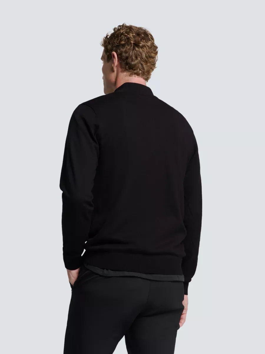 NO EXCESS Pullover Half Zip 2 Coloured Melange