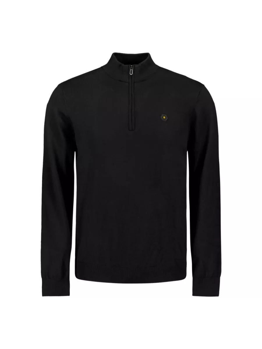 NO EXCESS Pullover Half Zip 2 Coloured Melange