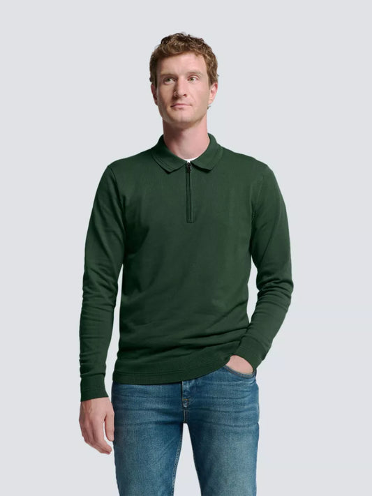 NO EXCESS Pullover Polo - Army Groen