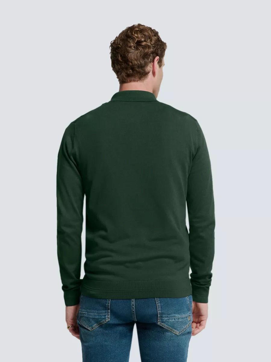 NO EXCESS Pullover Polo - Army Groen