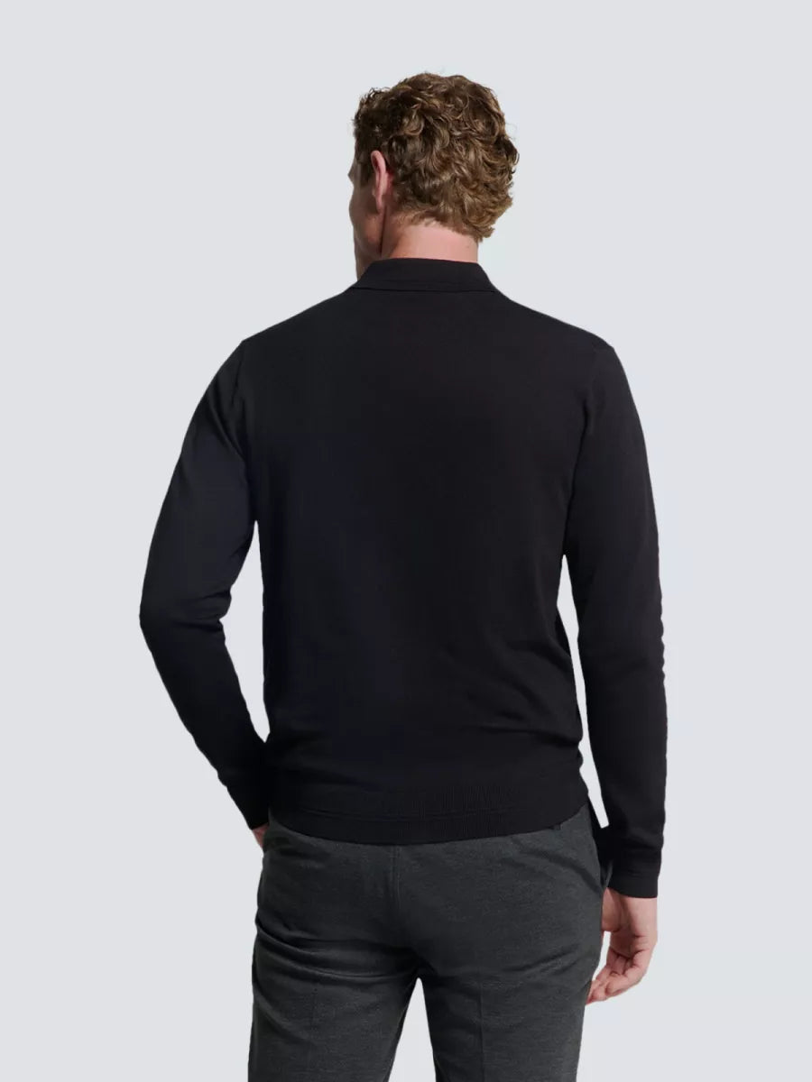 NO EXCESS Pullover Polo - Zwart