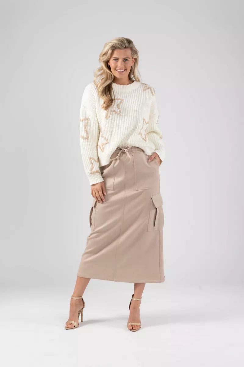 NUKUS Brooklyn Skirt - Zand