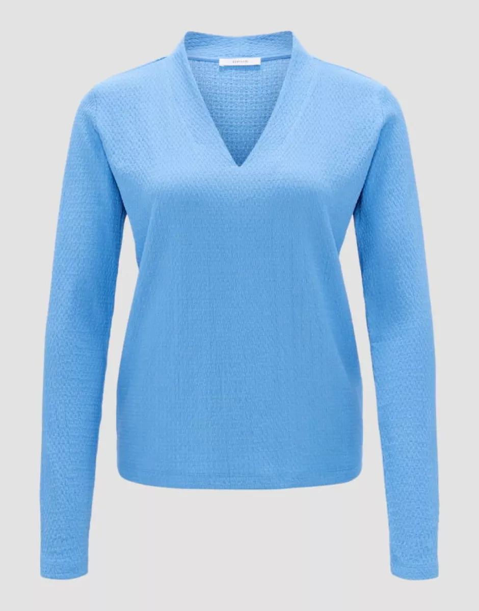 OPUS Slim Longsleeve Siwena - Blauw