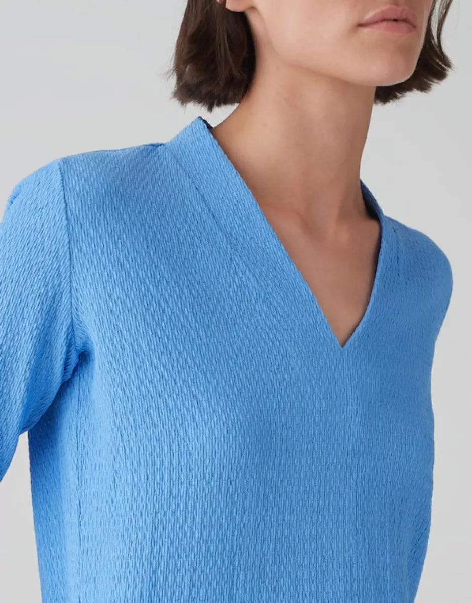 OPUS Slim Longsleeve Siwena - Blauw