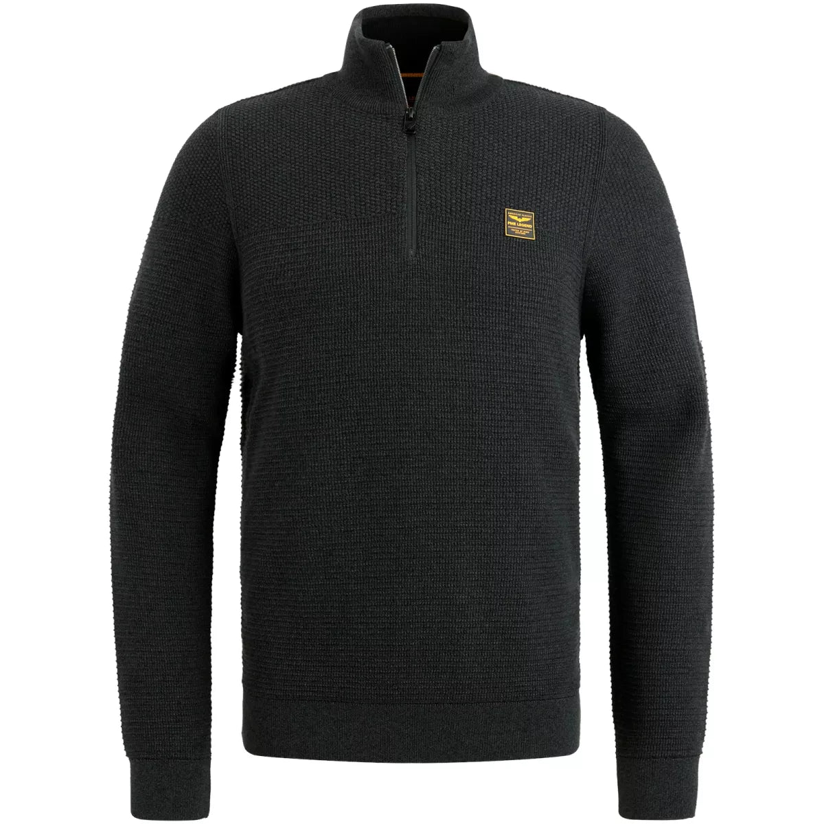 PME-LEGEND Half zip Cotton Mouline - Black