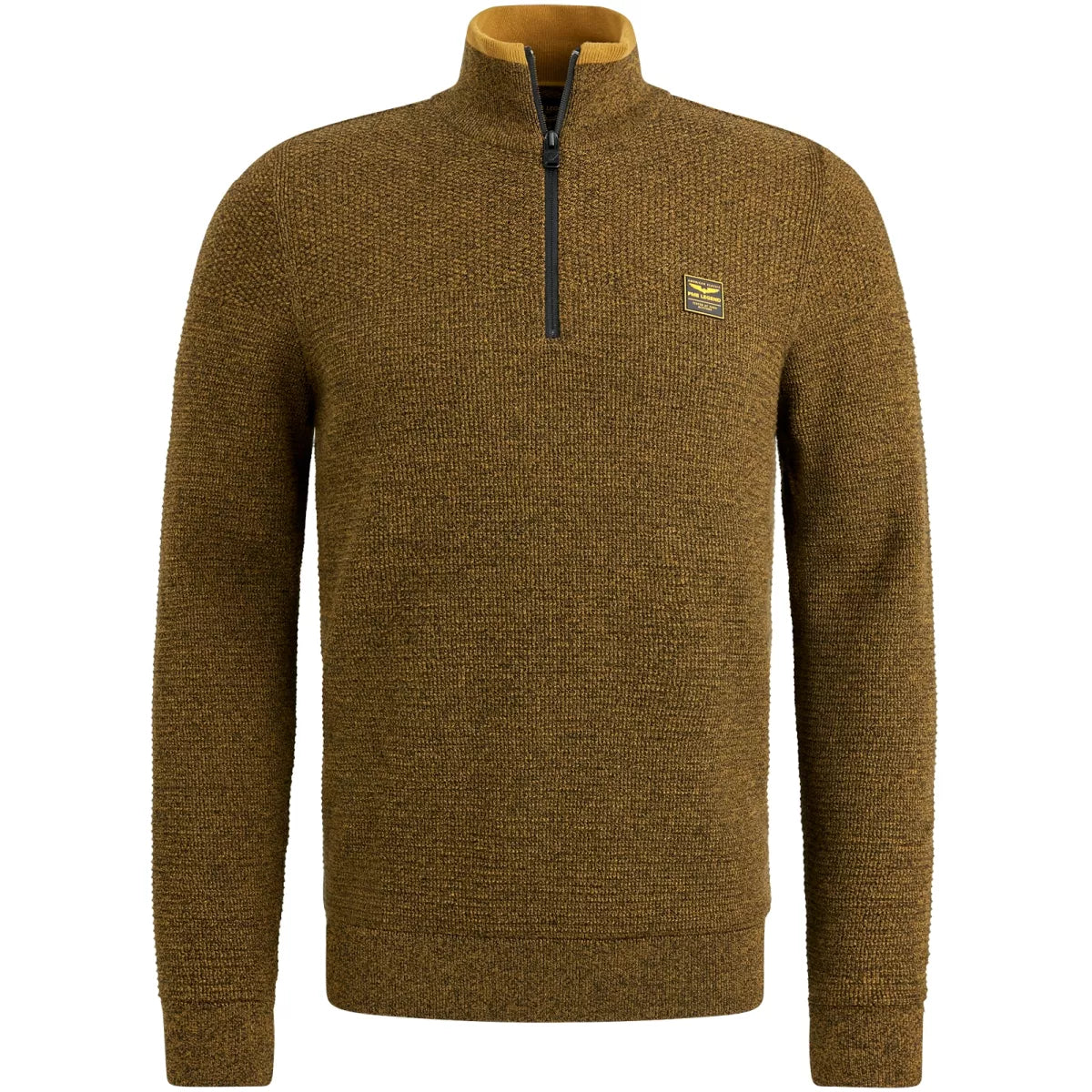 PME-LEGEND Half zip Cotton Mouline - Bruin