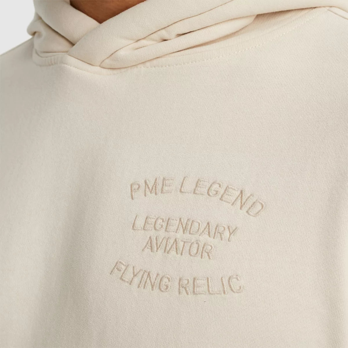 PME-LEGEND Hooded Soft Terry Brush - Ecru