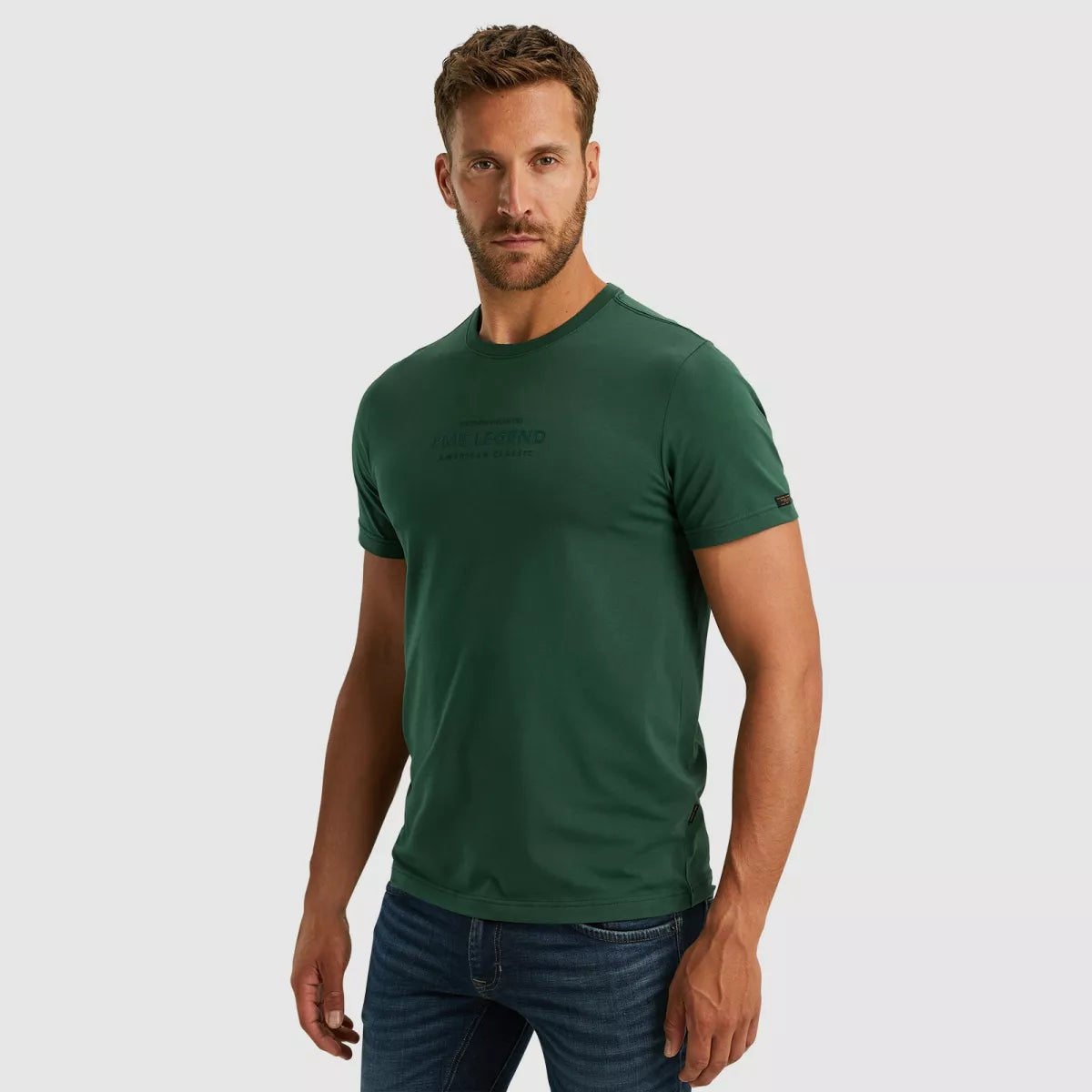 PME-LEGEND Short Sleeve Round Neck Cotton Elasthane