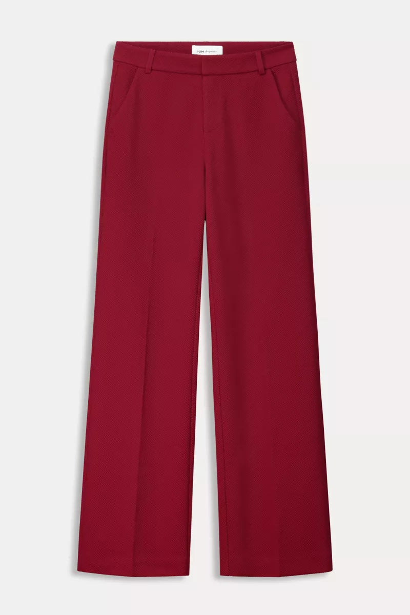 POM AMSTERDAM Wide Leg Pant Burgundy