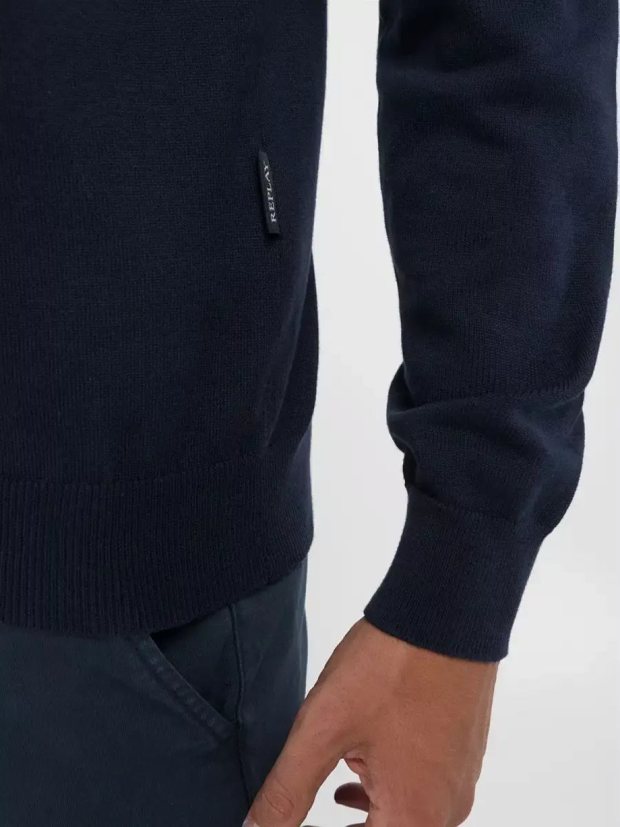 REPLAY Crew-Neck Pullover - Donkerblauw