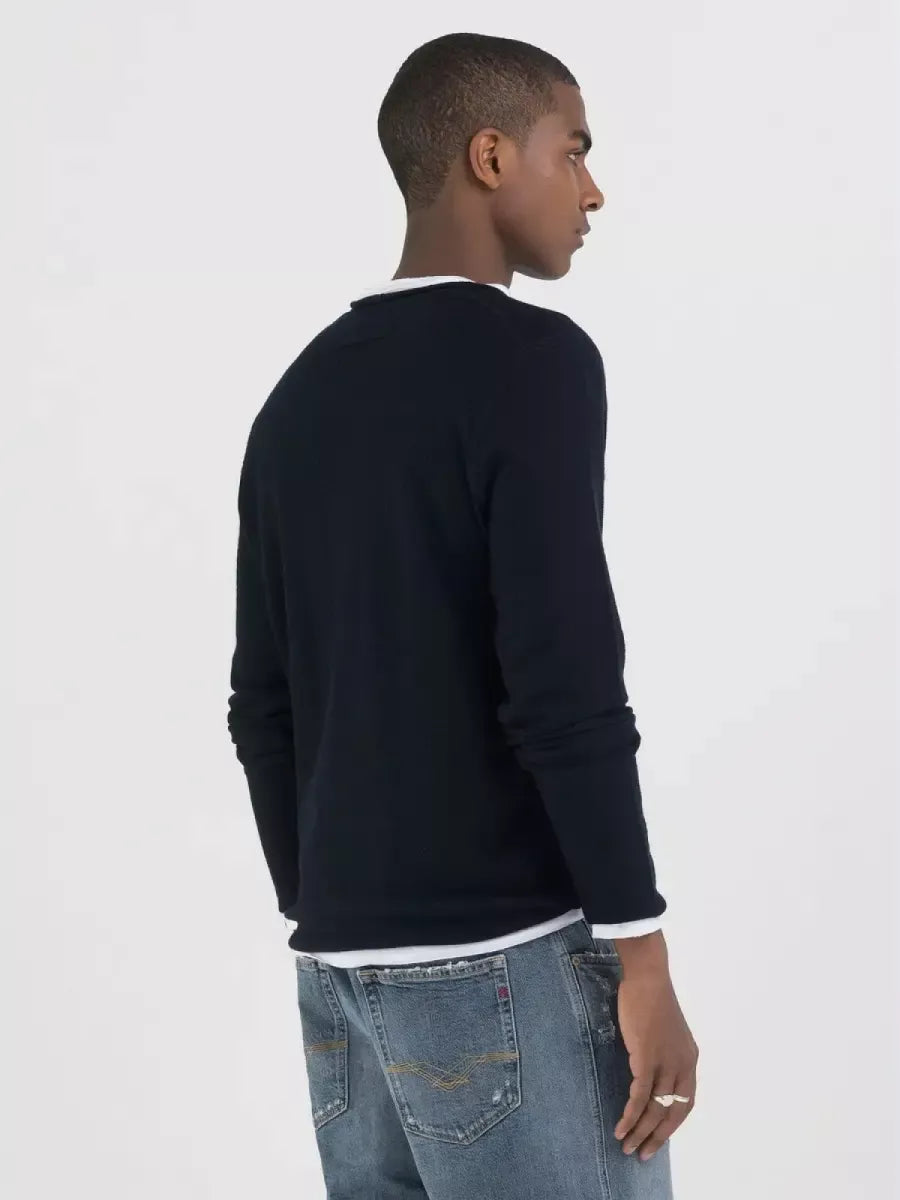 REPLAY Crew-Neck Pullover - Donkerblauw