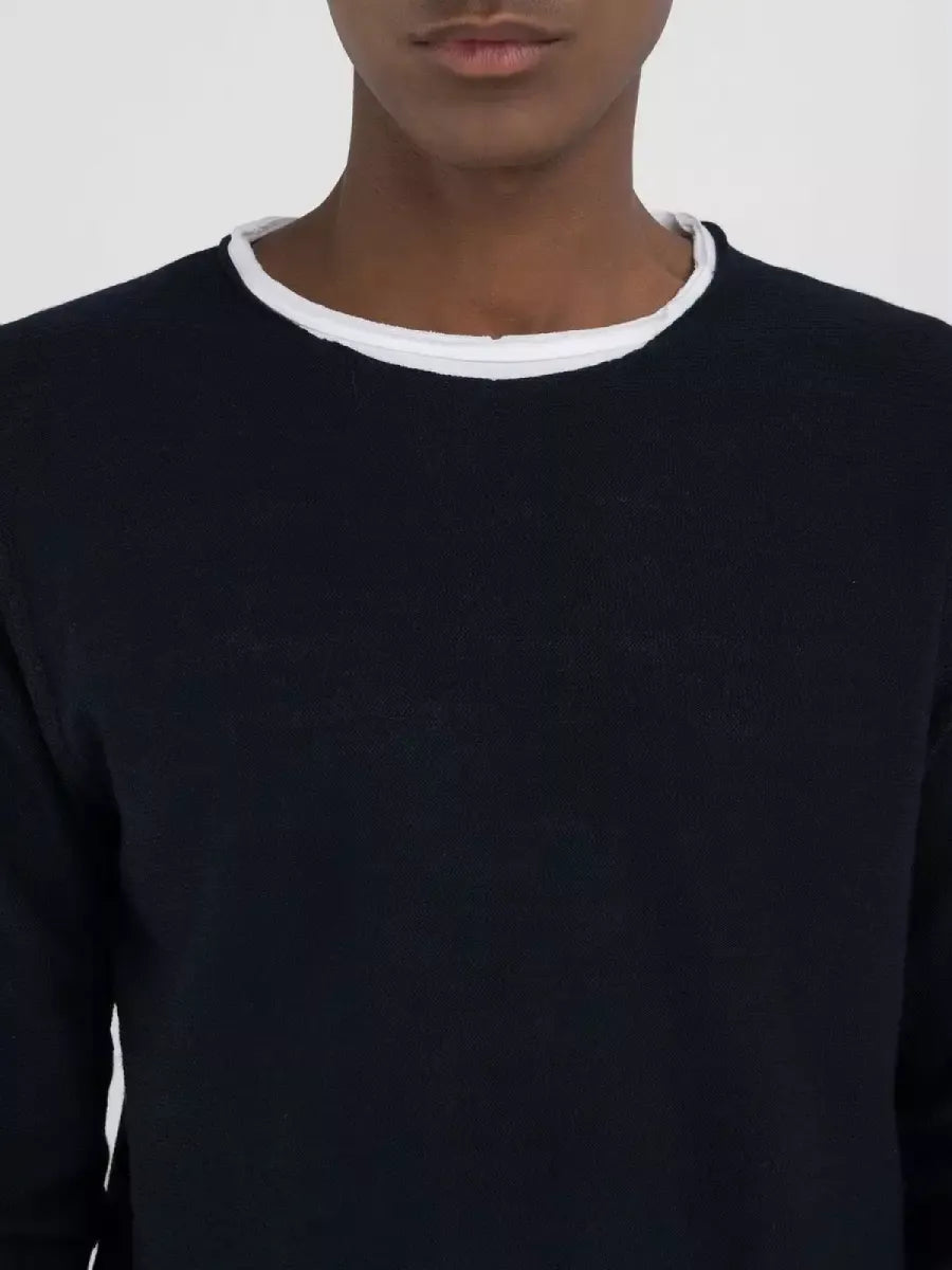 REPLAY Crew-Neck Pullover - Donkerblauw