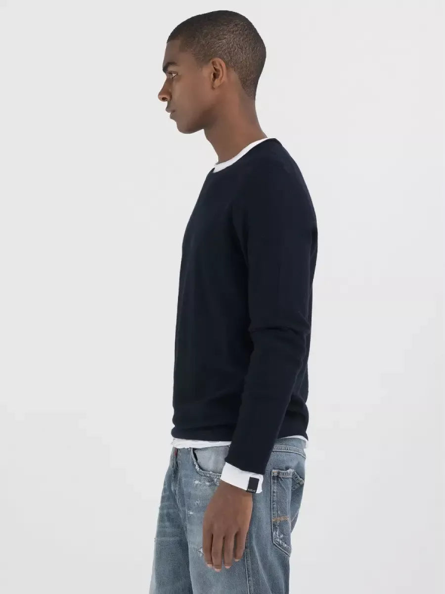 REPLAY Crew-Neck Pullover - Donkerblauw